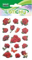 STICKERS 3D ROSE A916