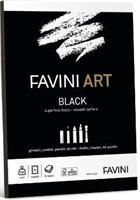 BLOCCO 10fg NERI A4 320gr BLACK FAVINI ART