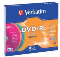 5 DVD-R 4.7GB NEON SLIM