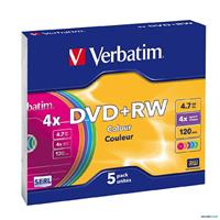 5 DVD+RW 4.7GB REWRITABLE NEON