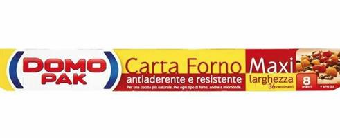 ROTOLO CARTA FORNO 8MT 36CM DOMOPAK